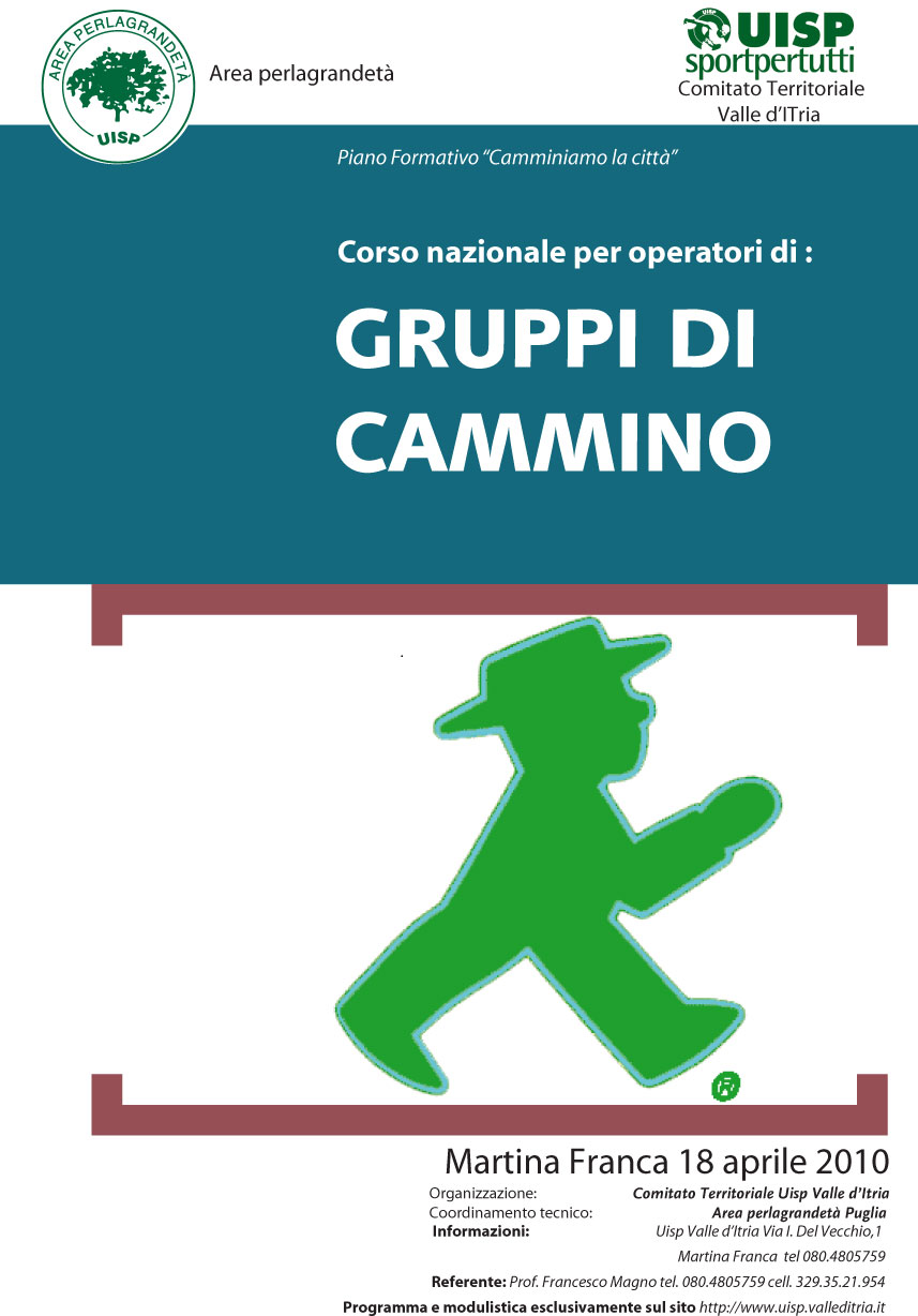 locandina corso operatori gruppi di cammino
